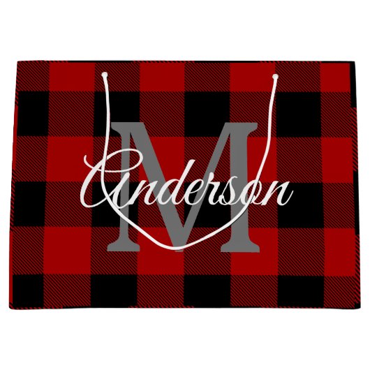 Red Buffalo Play | Persoonlijk Initiaal | Cadeau Groot Cadeauzakje (Voorkant)