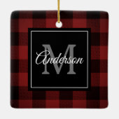 Red Buffalo Play | Persoonlijk Initiaal | Cadeau Keramisch Ornament (Achterkant)