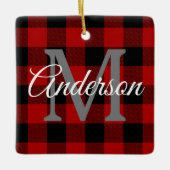 Red Buffalo Play | Persoonlijk Initiaal | Cadeau Keramisch Ornament (Voorkant)