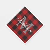 Red Buffalo Play | Persoonlijk Initiaal | Cadeau Servet (Hoek)