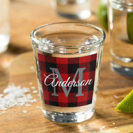 Red Buffalo Play | Persoonlijk Initiaal | Cadeau Shot Glas