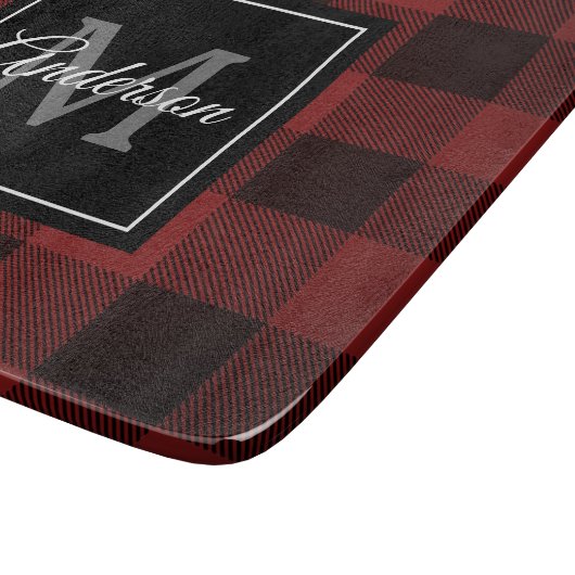 Red Buffalo Play | Persoonlijk Initiaal | Cadeau Snijplank (Hoek)