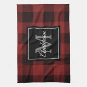 Red Buffalo Play | Persoonlijk Initiaal | Cadeau Theedoek (Verticaal)