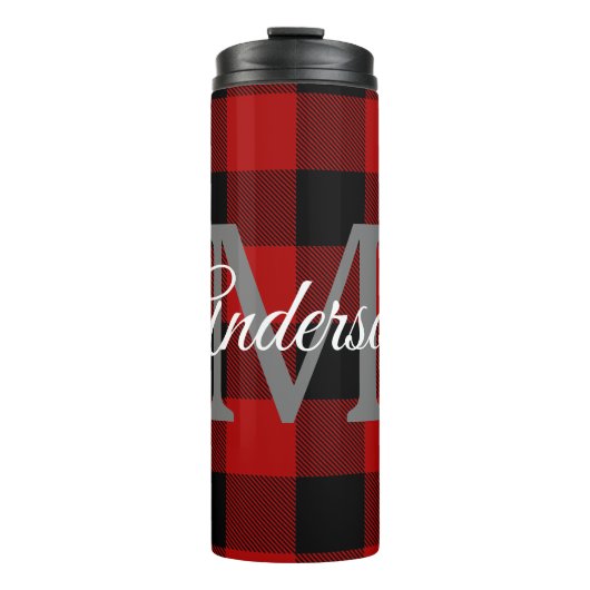 Red Buffalo Play | Persoonlijk Initiaal | Cadeau Thermosbeker (Voorkant)