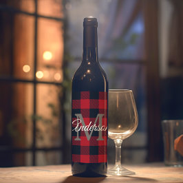 Red Buffalo Play | Persoonlijk Initiaal | Cadeau Wijn Etiket
