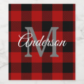 Red Buffalo Play | Persoonlijk Initiaal | Cadeau Wijn Etiket (Enkel label)