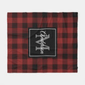 Red Buffalo Play | Persoonlijk Initiaal | Gift Fle Fleece Deken (Voorkant (Horizontaal))