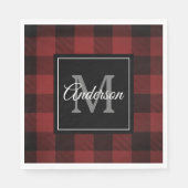 Red Buffalo Play | Persoonlijk Initiaal | Gift Nap Servet (Voorkant)