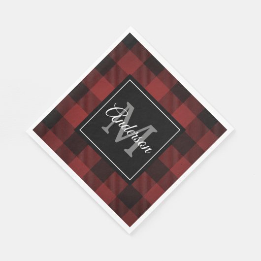 Red Buffalo Play | Persoonlijk Initiaal | Gift Nap Servet (Hoek)