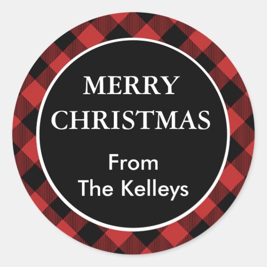 Red Buffalo Poned Personalized Gift Ronde Sticker (Voorkant)