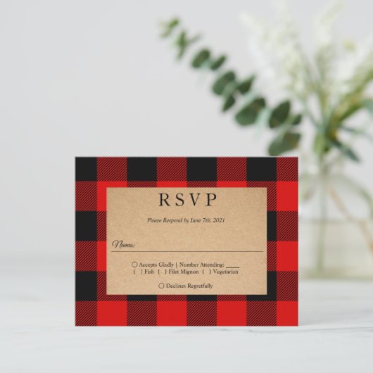 Red Buffalo  pooier Uitnodiging Briefkaart (Staand voorkant)