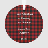 Red Buffalo Pset - Baby's Foto - Grootouders Ornament (achterkant)