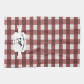 Red Buffalo Pset Boerderij Koe Keukenhanddoek (Horizontaal)