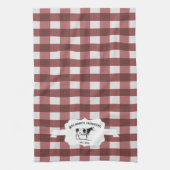 Red Buffalo Pset Boerderij Koe Keukenhanddoek (Verticaal)
