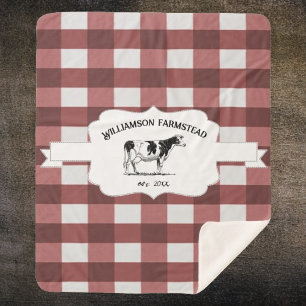 Red Buffalo Pset Boerderij Koe Sherpa Blanket Sherpa Deken