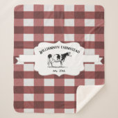 Red Buffalo Pset Boerderij Koe Sherpa Blanket Sherpa Deken (Voorkant)
