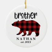 Red Buffalo Pset Brother Beer Holiday Keramisch Ornament (Achterkant)