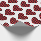 Red Buffalo Pset Check Hartsland Rustig Cadeaupapier (Hoek)