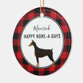 Red Buffalo Pset Custom Doberman Dog Ornament (Links)