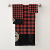 Red Buffalo Pset Deer Head Bad Handdoek (Insitu)