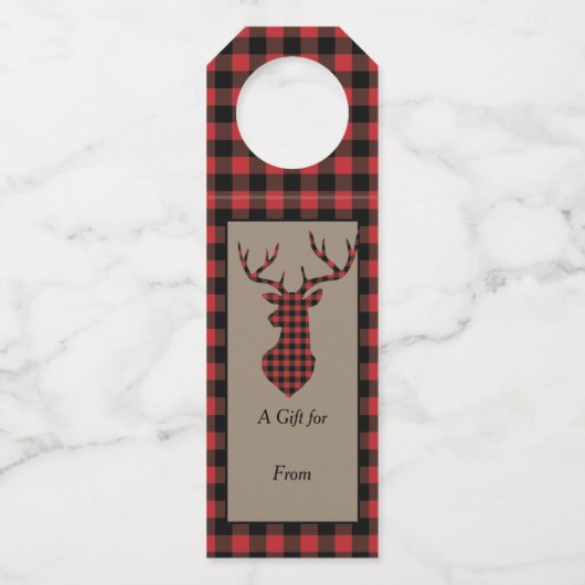 Red Buffalo Pset Deer Head Flessenhanger (Voorkant)