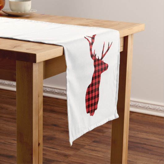 Red Buffalo Pset Deer Head Short Table Runner Korte Tafelloper (Voorbeeld)