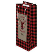 Red Buffalo Pset Deer Head Wijn Cadeautas (Achterkant Gekanteld)