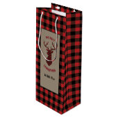 Red Buffalo Pset Deer Head Wijn Cadeautas (Voorkant Gekanteld)