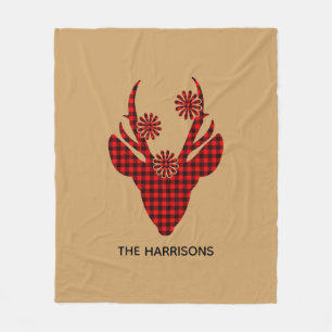 Red Buffalo Pset Deer Hoofd Gepersonaliseerd Fleece Deken