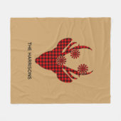 Red Buffalo Pset Deer Hoofd Gepersonaliseerd Fleece Deken (Voorkant (Horizontaal))