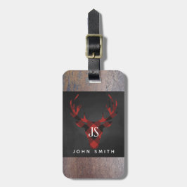 Red Buffalo Pset Deer Monogram Bagagelabel