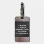 Red Buffalo Pset Deer Monogram Bagagelabel (Achterkant verticaal)