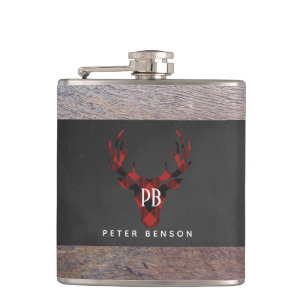 Red Buffalo Pset Deer Monogram Heupfles