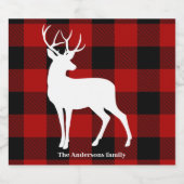 Red Buffalo Pset & Deer | Persoonlijke naam Cadeau Bier Etiket (Enkel label)