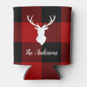 Red Buffalo Pset & Deer | Persoonlijke naam Cadeau Blikjeskoeler (Voorkant)