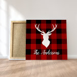 Red Buffalo Pset & Deer | Persoonlijke naam Cadeau Canvas Afdruk<br><div class="desc">Omarm de rustieke charme van het grote buitenleven met onze Red Buffalo Plaid & Deer Gepersonaliseerde Naam Gift! Of je nu voor jezelf winkelt of op zoek bent naar een doordacht cadeau,  dit ontwerp brengt een vleugje wildernis bij elke gelegenheid.</div>