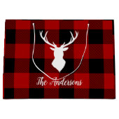 Red Buffalo Pset & Deer | Persoonlijke naam Cadeau Groot Cadeauzakje (Voorkant)