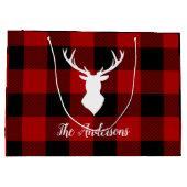 Red Buffalo Pset & Deer | Persoonlijke naam Cadeau Groot Cadeauzakje (Achterkant)