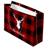 Red Buffalo Pset & Deer | Persoonlijke naam Cadeau Groot Cadeauzakje (Voorkant Gekanteld)