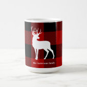 Red Buffalo Pset & Deer | Persoonlijke naam Cadeau Koffiemok (Center)