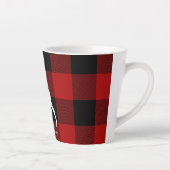 Red Buffalo Pset & Deer | Persoonlijke naam Cadeau Latte Mok (Rechts)