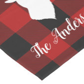 Red Buffalo Pset & Deer | Persoonlijke naam Cadeau Medium Tafelloper (Hoek)