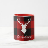 Red Buffalo Pset & Deer | Persoonlijke naam Cadeau Mok (Midden)