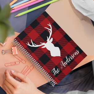 Red Buffalo Pset & Deer   Persoonlijke naam Cadeau Notitieboek