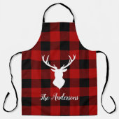 Red Buffalo Pset & Deer | Persoonlijke naam Cadeau Schort (Voorkant)