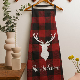 Red Buffalo Pset & Deer | Persoonlijke naam Cadeau Schort