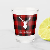 Red Buffalo Pset & Deer | Persoonlijke naam Cadeau Shot Glas (Voorkant)