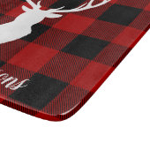 Red Buffalo Pset & Deer | Persoonlijke naam Cadeau Snijplank (Hoek)