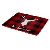 Red Buffalo Pset & Deer | Persoonlijke naam Cadeau Snijplank (Hoek)