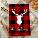 Red Buffalo Pset & Deer | Persoonlijke naam Cadeau Theedoek<br><div class="desc">Omarm de rustieke charme van het grote buitenleven met onze Red Buffalo Plaid & Deer Gepersonaliseerde Naam Gift! Of je nu voor jezelf winkelt of op zoek bent naar een doordacht cadeau,  dit ontwerp brengt een vleugje wildernis bij elke gelegenheid.</div>